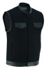 Denim and Leather Vest - Men's - Up to Size 6XL - VB914L-VL