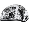 DOT Motorcycle Helmet - Live Fast Graffiti - Shorty - Skull Cap - D6-LF-DH