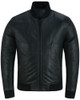 Leather Motorcycle Jacket - Men's - Bomber - Black - Up To 5XL - STALWART-DS