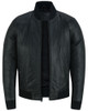 Leather Motorcycle Jacket - Men's - Bomber - Black - Up To 5XL - STALWART-DS