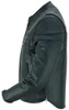 Leather Motorcycle Jacket - Men's - Black - Up To Size 8XL - Full Hand- Ashter - RC784-RC
