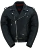 Leather Motorcycle Jacket - Men's - Embossed Live To Ride - Up To Size 8XL - Black - Freedom Rider - RC759-RC
