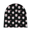 Baby Skulls with Pink Coquette Bows - Black Beanie - Baby Beanie