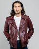 Leather Fashion Biker Jacket - Men's - Six Colors - Brooklyn - WBM2806-FM