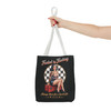 Biker Chick Tote Bag - Fueled by Fantasy - Always Open for a Quick Lube - Vintage Pinup - Adult Innuendo
