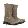 Motorcycle Boots - Men's Harness - Medium Width - Stone Wash Brown Leather - RCBTM1003-RC