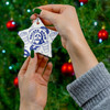 Ceramic Ornament – Star Circle Heart Snowflake - Decoration - Ghosts Brew - Donuts and Coffee