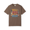 Unisex Garment-Dyed T-shirt - Comfort Colors 1717 - Will BBQ for Beer - Summer Barbecue - Funny