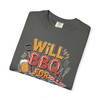 Unisex Garment-Dyed T-shirt - Comfort Colors 1717 - Will BBQ for Beer - Summer Barbecue - Funny