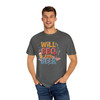 Unisex Garment-Dyed T-shirt - Comfort Colors 1717 - Will BBQ for Beer - Summer Barbecue - Funny
