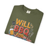 Unisex Garment-Dyed T-shirt - Comfort Colors 1717 - Will BBQ for Beer - Summer Barbecue - Funny