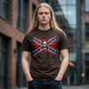 Confederate Flag - Angry Skull - Rebel - T-Shirt - Unisex Heavy Cotton Tee 2