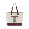 Canvas Tote Bag - 'Outlaws' Vintage Skull Zippered Tote