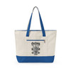 Canvas Tote Bag - 'Outlaws' Vintage Skull Zippered Tote
