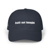 Dad Cap — 'built not bought' - Embroidered Baseball Hat - Motorcycle on Side - Color Choice