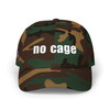 Dad Cap — 'no cage' - Embroidered Baseball Hat - Motorcycle on Side - Color Choice