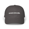 Dad Cap — 'earned.every.mile.' - Embroidered Baseball Hat - Motorcycle on Side - Color Choice