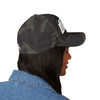 dilligaf - Do I Look Like I Give A F - Embroidered Cap - Motorcycle Trucker Hat with Back Bike Icon