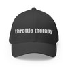 throttle therapy Embroidered Cap - Motorcycle Trucker Hat with Back Bike Icon