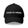 i brake for nobody - Embroidered Cap - Motorcycle Trucker Hat with Back Bike Icon