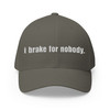 i brake for nobody - Embroidered Cap - Motorcycle Trucker Hat with Back Bike Icon