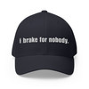 i brake for nobody - Embroidered Cap - Motorcycle Trucker Hat with Back Bike Icon