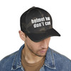 helmet hair don't care Embroidered Cap — Camo or Solid Colors - Motorcycle Hat