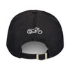 Embroidered Denim Hat - "not your back seat" - Motorcycle on Back - Blue or Black - Biker Cap