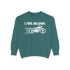 Motorcycle Sweatshirt — “i.ride.my.own.” - Motorcycle in Motion - Rider Crewneck
