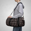 Skull Patch Duffel Bag – Badass Biker Embroidered Look - 2 Sizes - Gothic Travel & Gym Overnight Bag