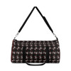 Skull Patch Duffel Bag – Badass Biker Embroidered Look - 2 Sizes - Gothic Travel & Gym Overnight Bag