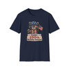 T-Shirt - Happy 250th Birthday America - Patchwork Raccoon - Biker Ride Tee.
