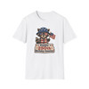 T-Shirt - Happy 250th Birthday America - Patchwork Raccoon - Biker Ride Tee.