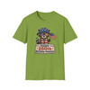 T-Shirt - Happy 250th Birthday America - Patchwork Raccoon - Biker Ride Tee.
