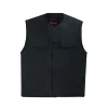 Black Denim Motorcycle Vest - Men's - Up To 12XL - Nightcore - RM981BK-RC