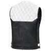 Leather Motorcycle Vest - Men's - Star-Dusted - Up To 6XL - USA Flag - Gun Pockets - PATRIOTS-PATH-RC