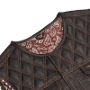 Leather Motorcycle Vest - Men's - Brown - Brex - Up To 6XL - Paisley Liner - Gun Pockets - RC117-RC