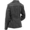 CLOSEOUT! Ladies Faux Leather Jacket with Studs - SKU GFJPS-BN