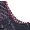 Leather Motorcycle Vest - Men's - Throtlex - Up To 8XL - USA Flag - Gun Pockets - STARSSHIELD-RC