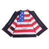 Leather Motorcycle Vest - Men's - Throtlex - Up To 8XL - USA Flag - Gun Pockets - STARSSHIELD-RC