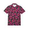 Pink Hibiscus Print Pattern - Polo Shirt - Unisex