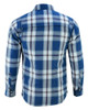 Flannel Motorcycle Shirt - Men's - Armored - Alpha Check - Gun Pockets - Up To Size 5XL - Blue White Maroon Plaid - RC4673-RC