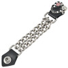 Set of Four - Black Heart Red Rose - Vest Extenders -Chrome Chain - AC1125-BLK-DL