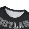 Outlaw Wearz Lawless Skull Sports Jersey T-Shirt - Men's Black Graphic Athletic Tee