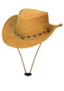 Cowboy Hat - Men's - Camel Leather - Outback - Brass Concho - HAT28-CAMEL-DL