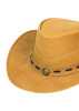 Cowboy Hat - Men's - Camel Leather - Outback - Brass Concho - HAT28-CAMEL-DL