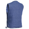 Blue Denim Motorcycle Vest - Men's - Up To 8XL - Seawaves - RM905BU-RC