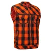 Flannel Motorcycle Vest - Men's - Up To 6XL - Rogue Infernal - FIRESTORM-RC