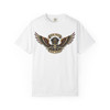 Garment-Dyed T-shirt - Comfort Colors 1717 - 'Live Hard Ride Free' - Skull with Wings - Choice of Colors.