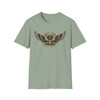 T-Shirt - 'Live Hard Ride Free' - Skull Wings - Motorcycle - Biker Ride Tee - Choice of Colors
